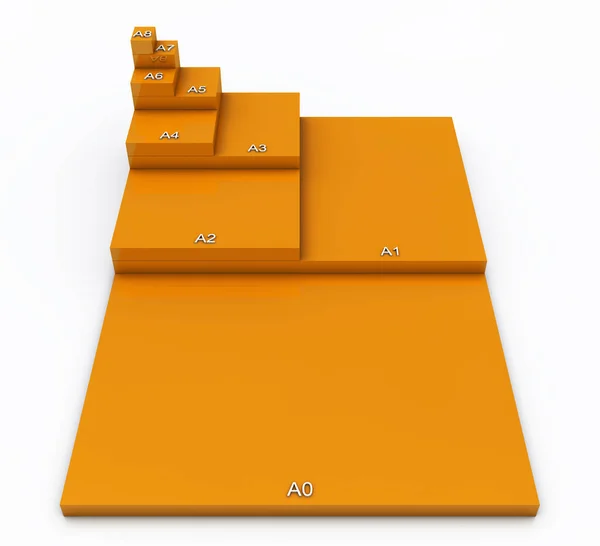 Format Din Concept Orange — Stockfoto