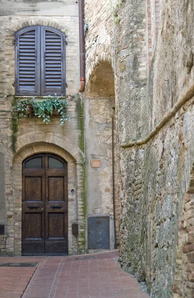 San Gimignano Benyomása Egy Toszkán Város Olaszország — Stock Fotó
