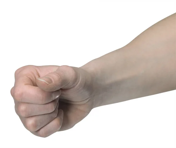 Студійна Фотографія Закритої Руки Білій Спині — стокове фото