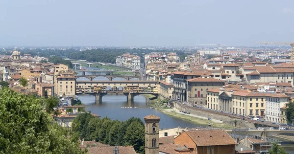 Soleggiata Vista Panoramica Illuminata Firenze Toscana — Foto Stock