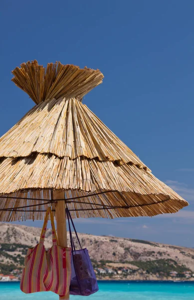 Deštník Pláži — Stock fotografie