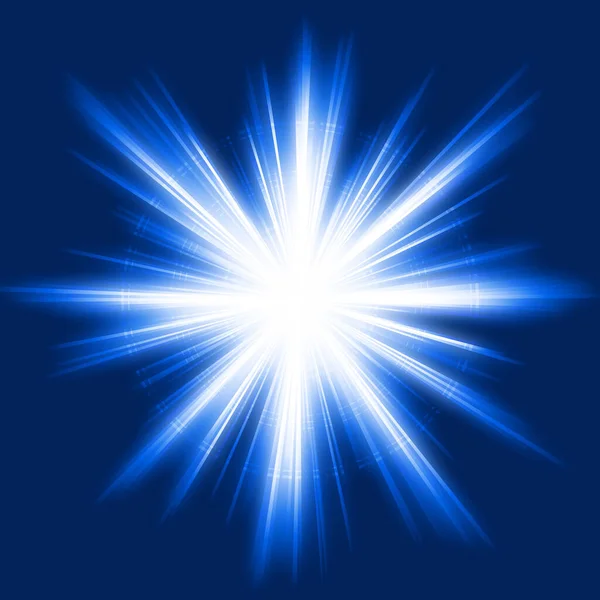 Esplosione Luce Dal Bianco Blu Scuro — Foto Stock