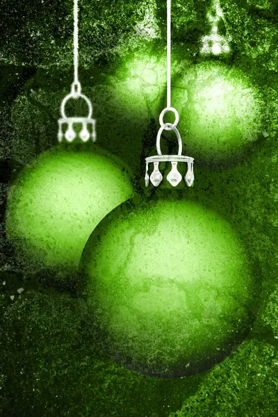 Weihnachtskugeln Hintergrund Grunge Green — Stockfoto