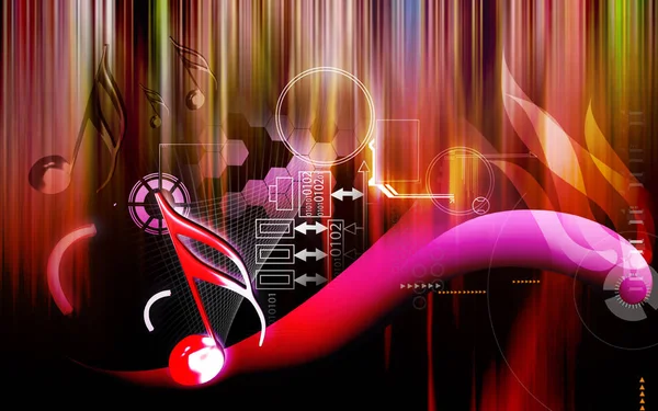 Ilustración Digital Del Signo Música Contexto Aislado — Foto de Stock