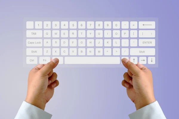 Hands Keyboard Computer Keyboard — Stock Photo, Image