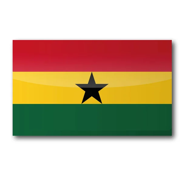 Ghanas Flagga Landsflagga — Stockfoto