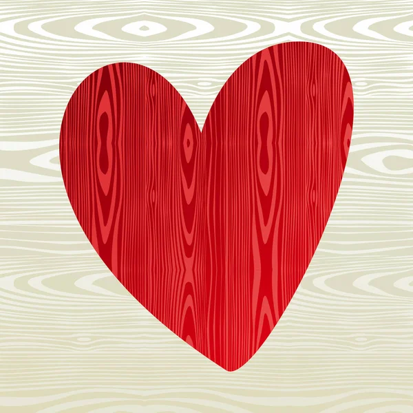 Corazón Rojo Madera Amor Forma Fondo Archivo Vectorial Capas Para — Foto de Stock