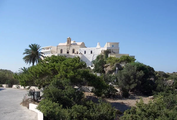 Malerische Landschaft Mit Dem Kreuzgang Hrissoskalitissa Auf Kreta Griechenland Einem — Stockfoto