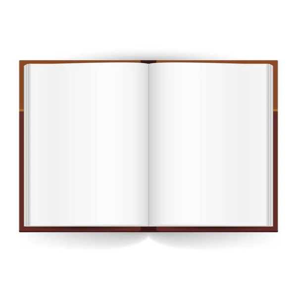 Cool Open Libro Con Pagine Bianche Illustrazione Bianco — Foto Stock