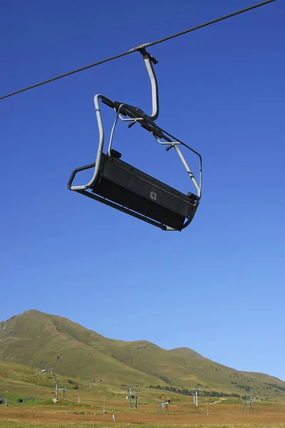 Ski Lift Anf Ski Slope Κατά Διάρκεια Του Καλοκαιριού Ιταλικές — Φωτογραφία Αρχείου