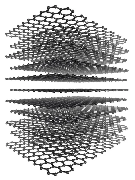 Molecular Structure Graphite — Stock Photo, Image