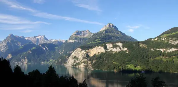 Vista Panorâmica Paisagem Majestosa Dos Alpes — Fotografia de Stock