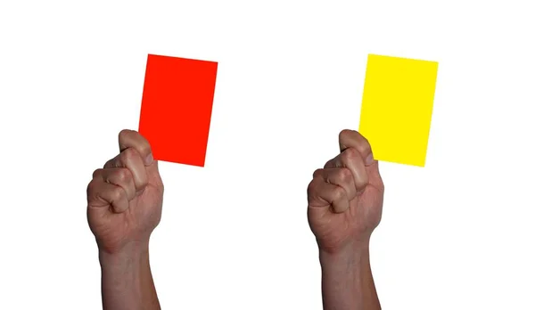 Rote Und Gelbe Karte — Stockfoto