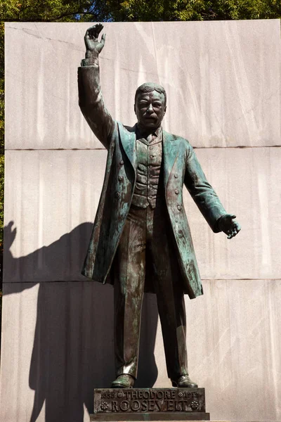 西奥多 罗斯福的雕像纪念罗斯福岛华盛顿特区 — 图库照片