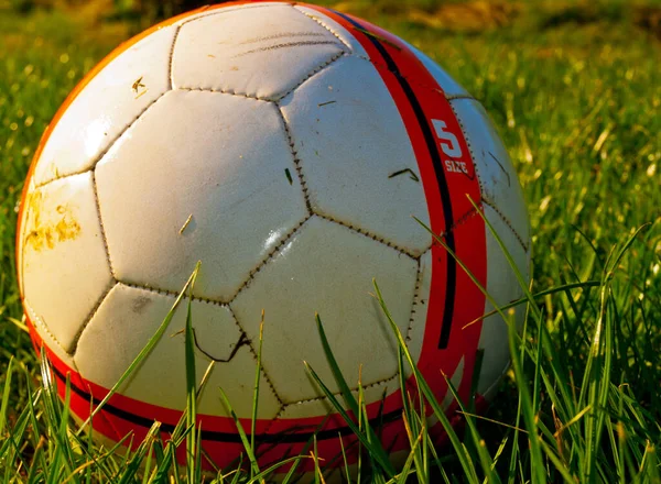 Malowniczy Widok Koncepcję Sportową Piłki Nożnej — Zdjęcie stockowe