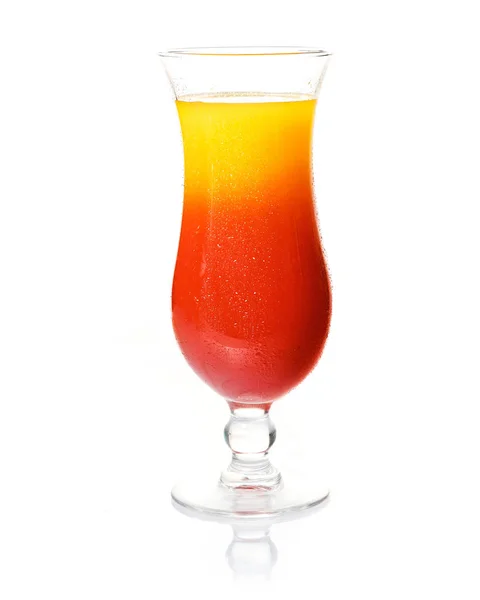 Élvezze Trópusi Rum Narancs Koktél Egy Magas Pohár Míg Nyári — Stock Fotó