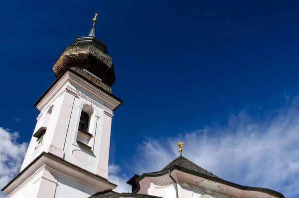 Templom Torony Mária Gern Közelében Berchtesgaden — Stock Fotó