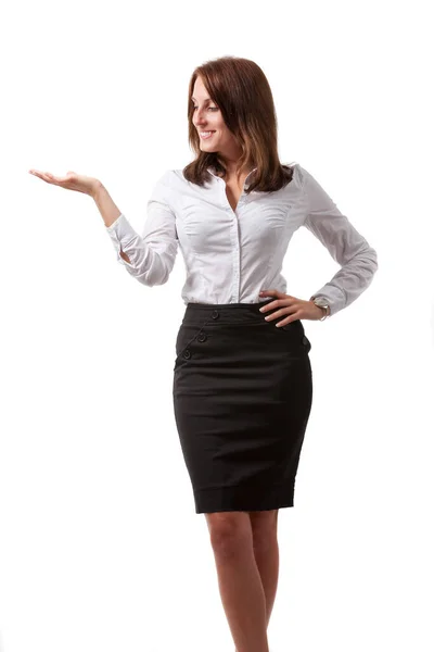 Businesswoman Isolated White — Stock Photo, Image