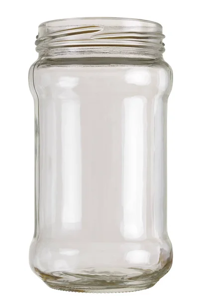 Egy Fehér Alapon Elszigetelt Üres Védőüveg Közelsége — Stock Fotó