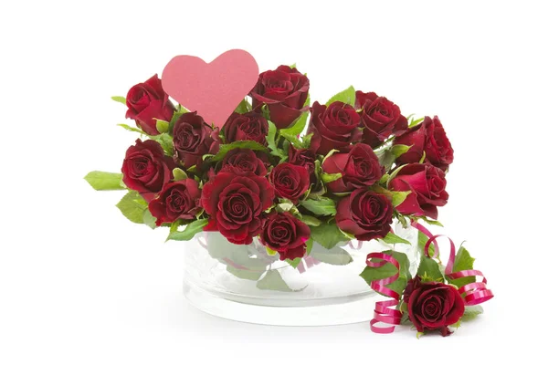 Red Roses Heart — Stock Photo, Image