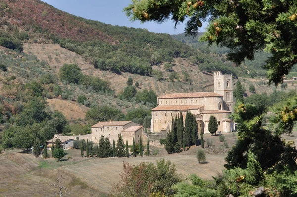 Toscana Mosteiro Sant Antimo — Fotografia de Stock