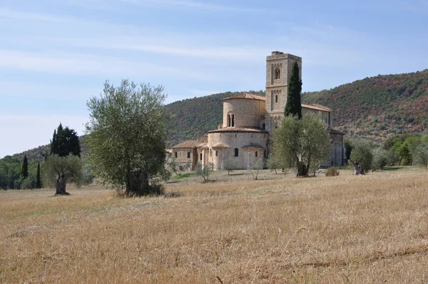 Toscana Kloster Sant Antimo — Stockfoto