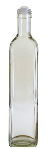 Close Empty Vodka Glass Bottle Isolated White Images Stitched — Stock Photo, Image