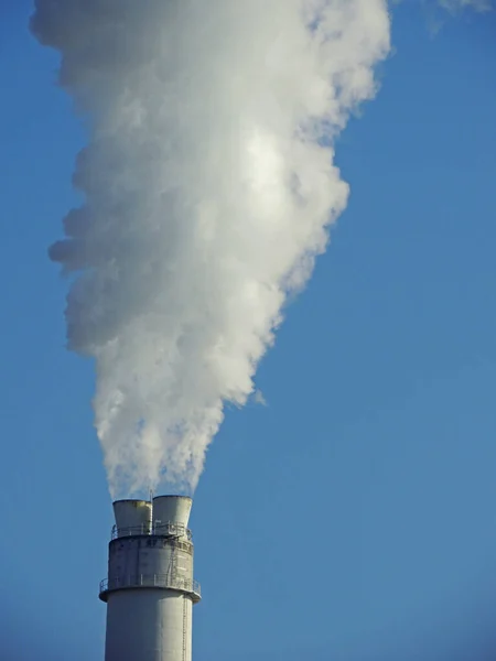 Industrial Chimney Smoke Factory — Stock Photo, Image