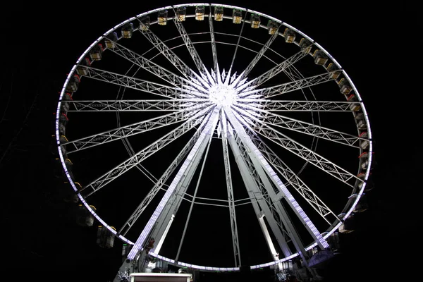 Carrousel Roue Ferris Géant Parc Attractions — Photo