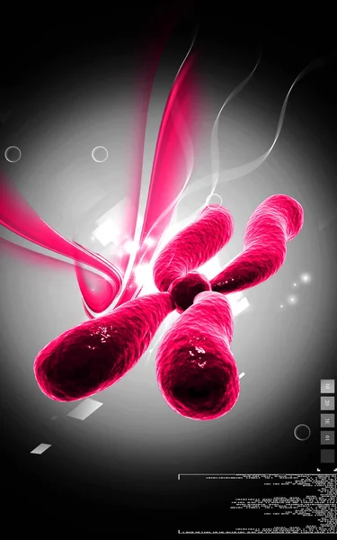 Digital Illustration Chromosome Colour Background — ストック写真