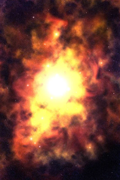 Nebulosa Estelar Abstrata Fictícia Criada Digitalmente — Fotografia de Stock