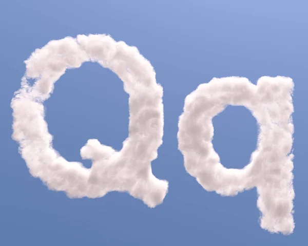 Letter Cloud Shape Isolated White Background — Stock Photo, Image