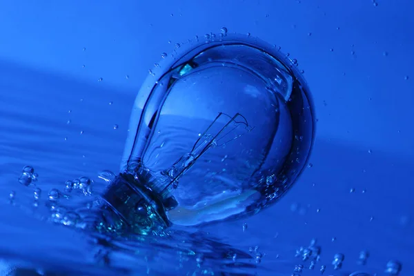 Water Drop Surface Blue Sky — Stock Photo, Image