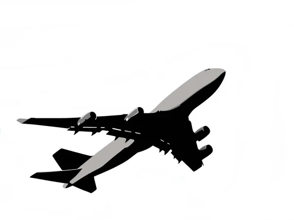 Flugzeug Himmel — Stockfoto