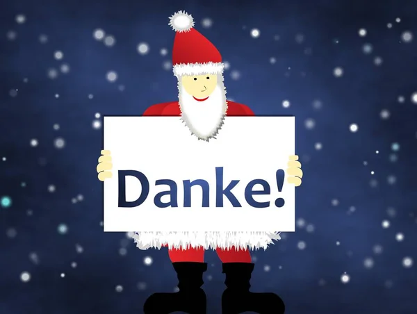 Kerstman Bedankt — Stockfoto