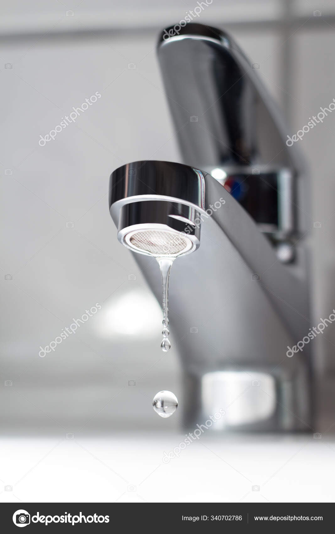 Faucet Water Drops Sink — Stock Photo © PantherMediaSeller 340702786