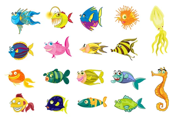 Ilustração Uma Coleção Peixes — Fotografia de Stock