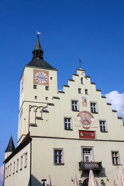 Altes Rathaus Mit Stadtturm — Stockfoto