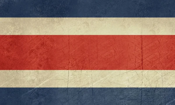 Grunge Soevereine Staat Vlag Van Land Van Costa Rica Officiële — Stockfoto