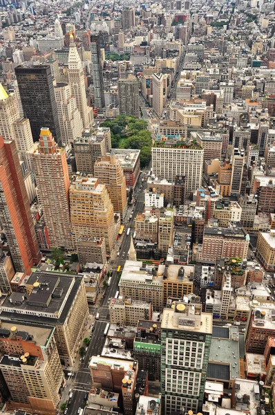 New York Streets Fågelperspektiv Manhattan New York Usa — Stockfoto