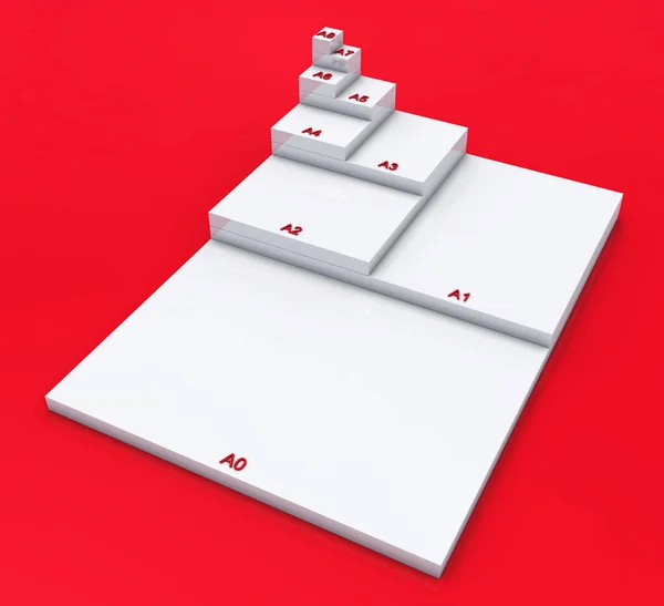 Концепція Din Format Білий Червоному — стокове фото