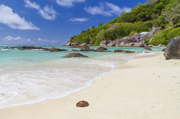 Strand Baie Lazare Mahe Ijsland — Stockfoto