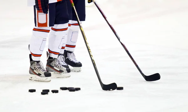 Jugador Hockey Acción Pista Patinaje Hielo —  Fotos de Stock