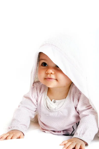 Bambino Piccolo Con Asciugamano — Foto Stock