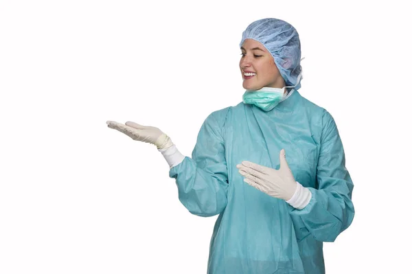 Female Doctor Protective Clothing — Stockfoto