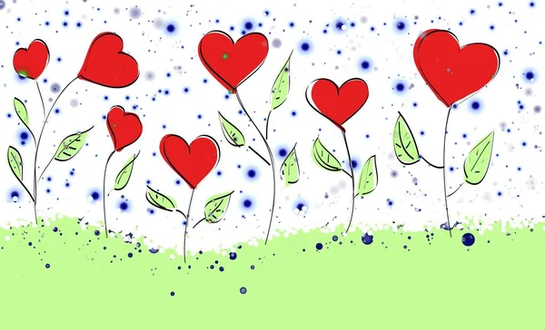Fondo Colorido Para Tarjeta Del Día San Valentín — Foto de Stock