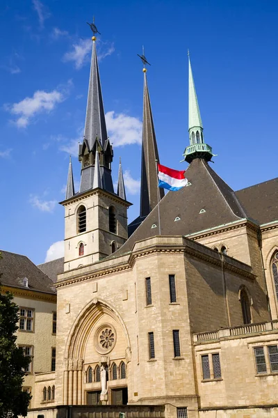 Vue Vieille Église Ville Luxembourg Luxembourg Été — Photo