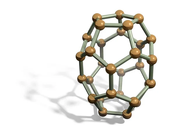 Abstracte Molecuulstructuur Atomen Biotechnologie — Stockfoto