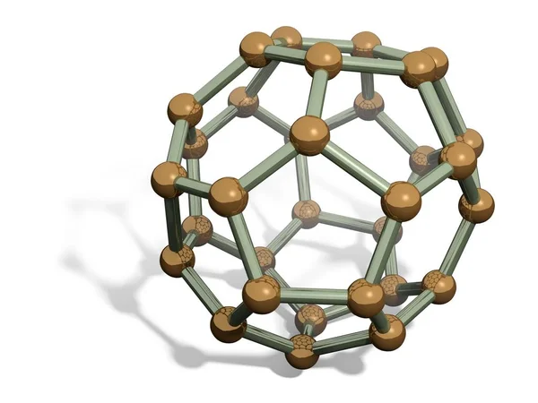 Abstracte Molecuulstructuur Atomen Biotechnologie — Stockfoto