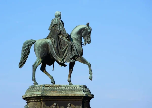 Estátua Rei João Saxônia — Fotografia de Stock